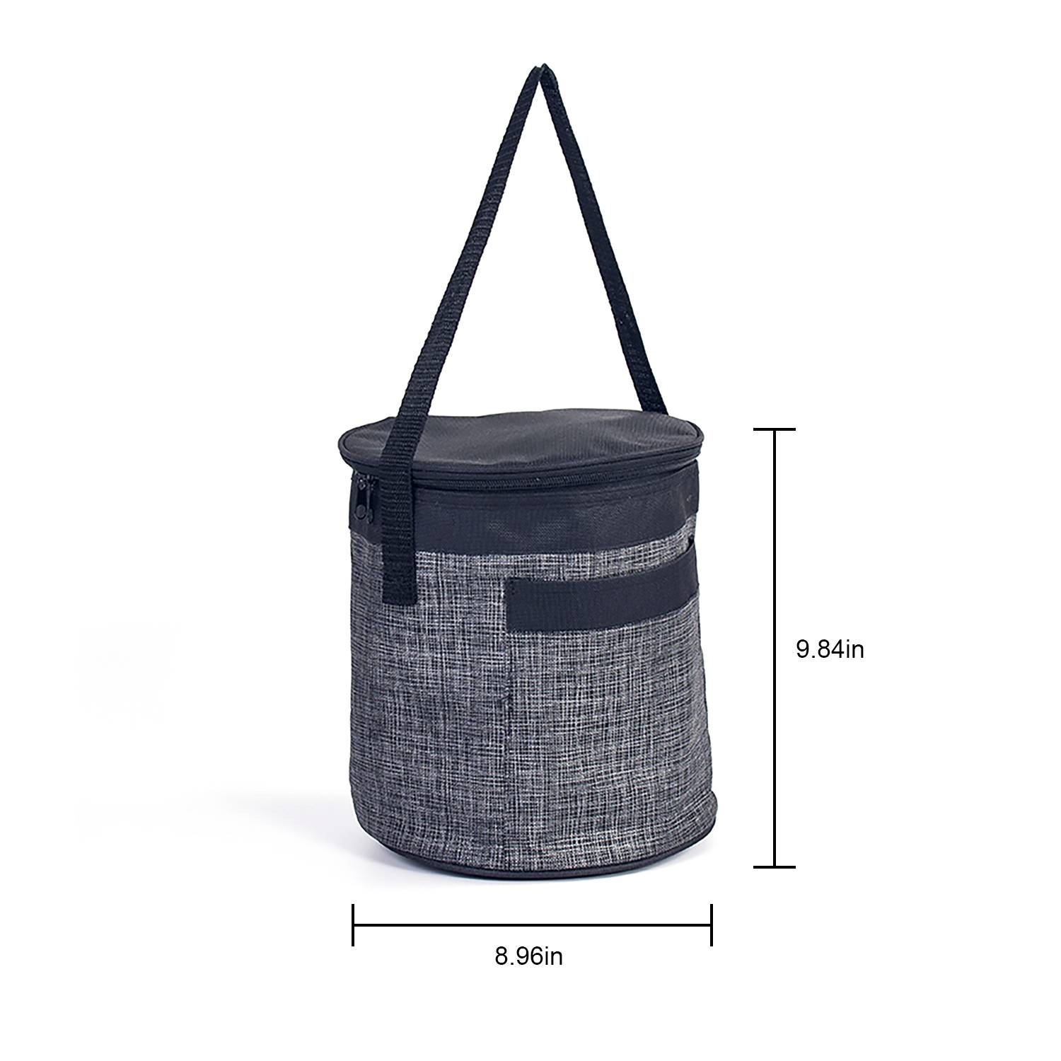 Insulated cylindrical hand-held thermal bag 1