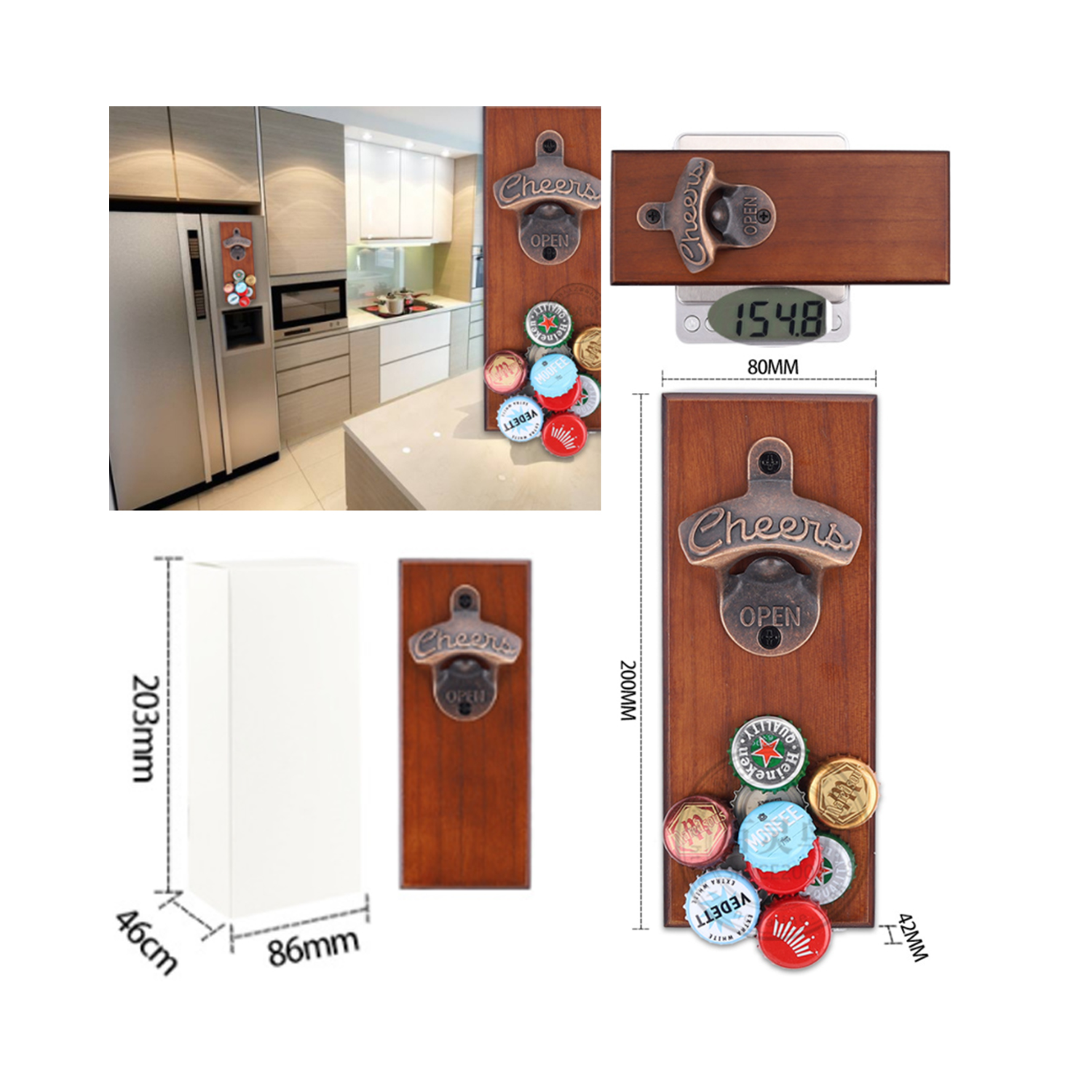 Creative Retro Magnetic Beer Bottle Opener 3
