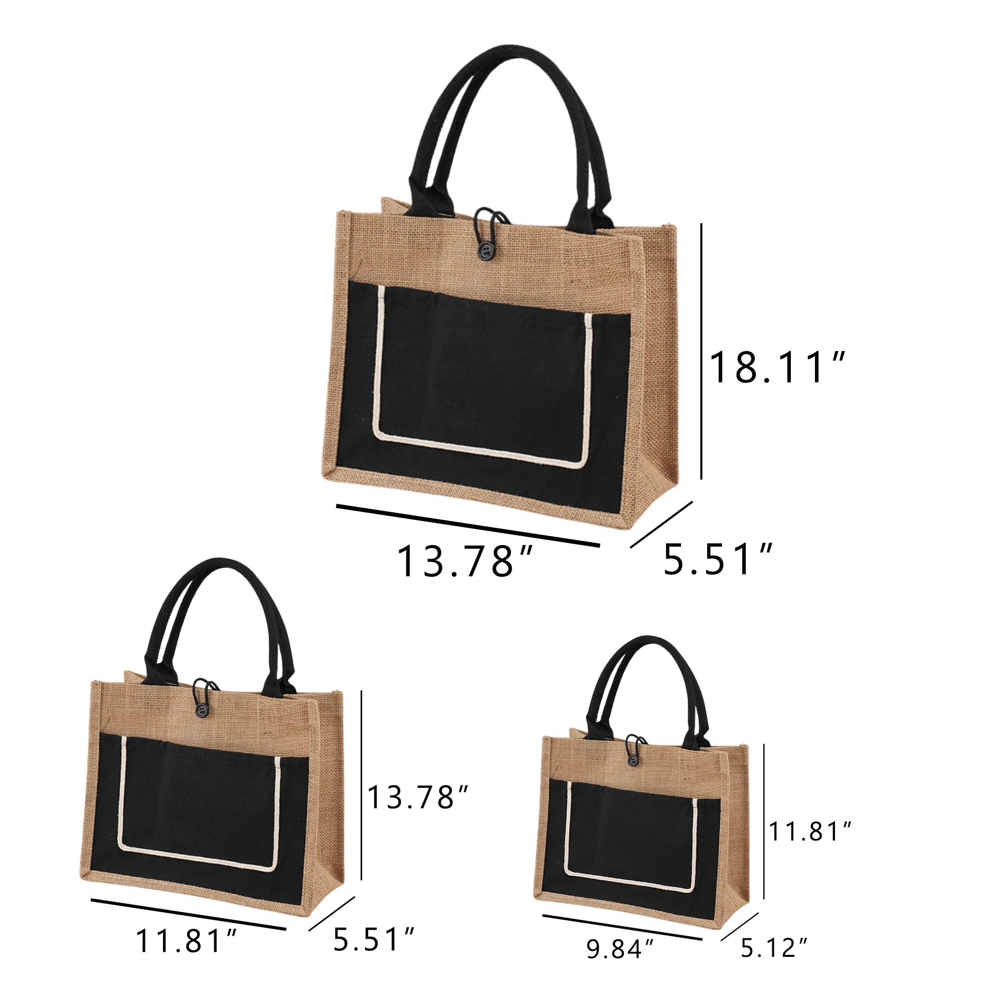 Eco-Friendly Burlap Hand-Held Cotton Laminate Bag, custom tote bag with logo imprint 4