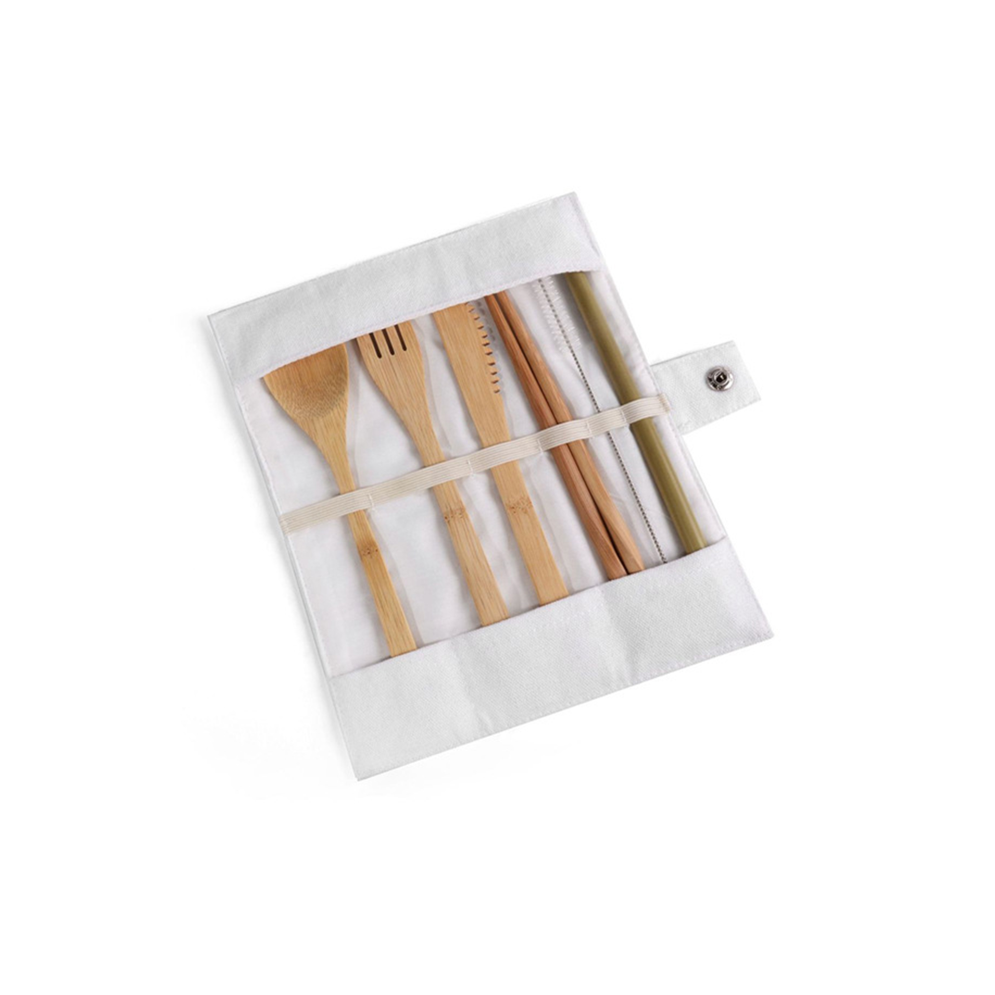 Bamboo Tableware Six Piece Set With Pouch 6