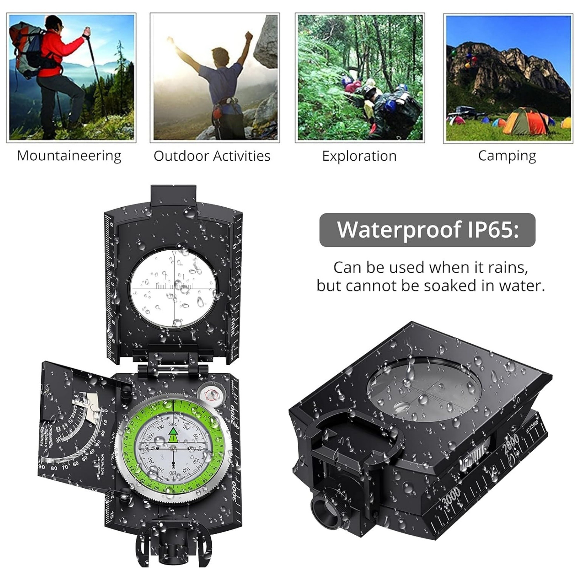 Professional Metal Waterproof Compass 6