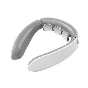 White Rechargeable Electric Neck Massager With Heat Therapy 21