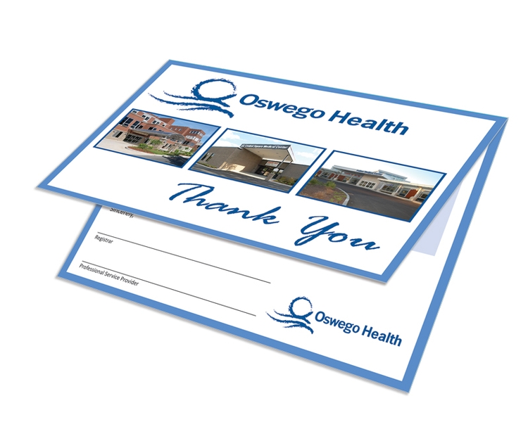 Note Card printed 4/4 with gloss UV and plain white A4 envelopes 1