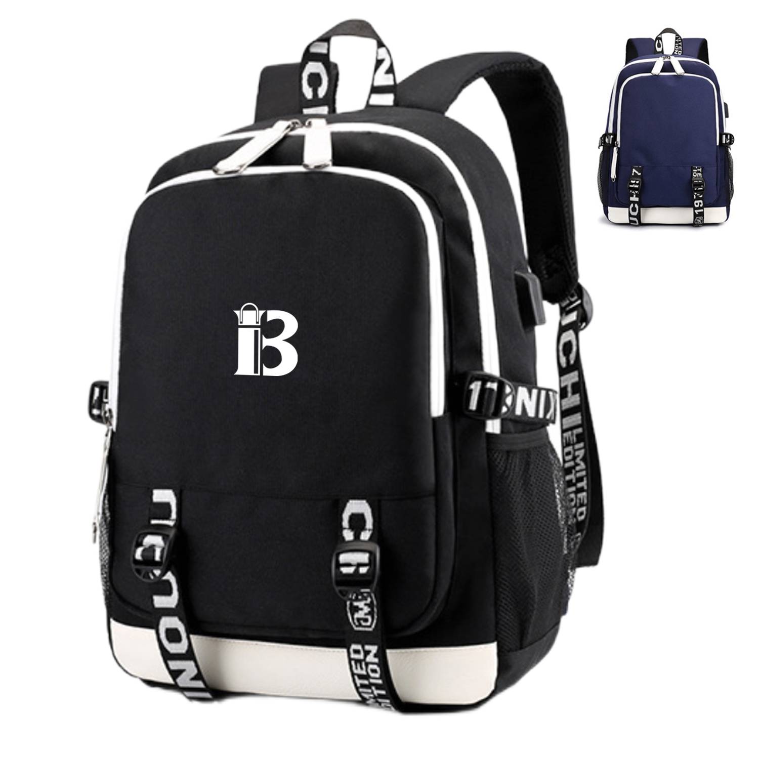 Oxford Cloth Backpack With USB Charging Port 7