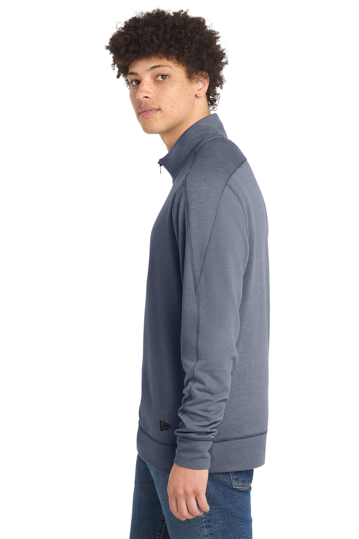 New Era Tri-Blend Fleece 1/4-Zip Pullover. NEA512, custom hoodie or sweatshirt with logo imprint 20