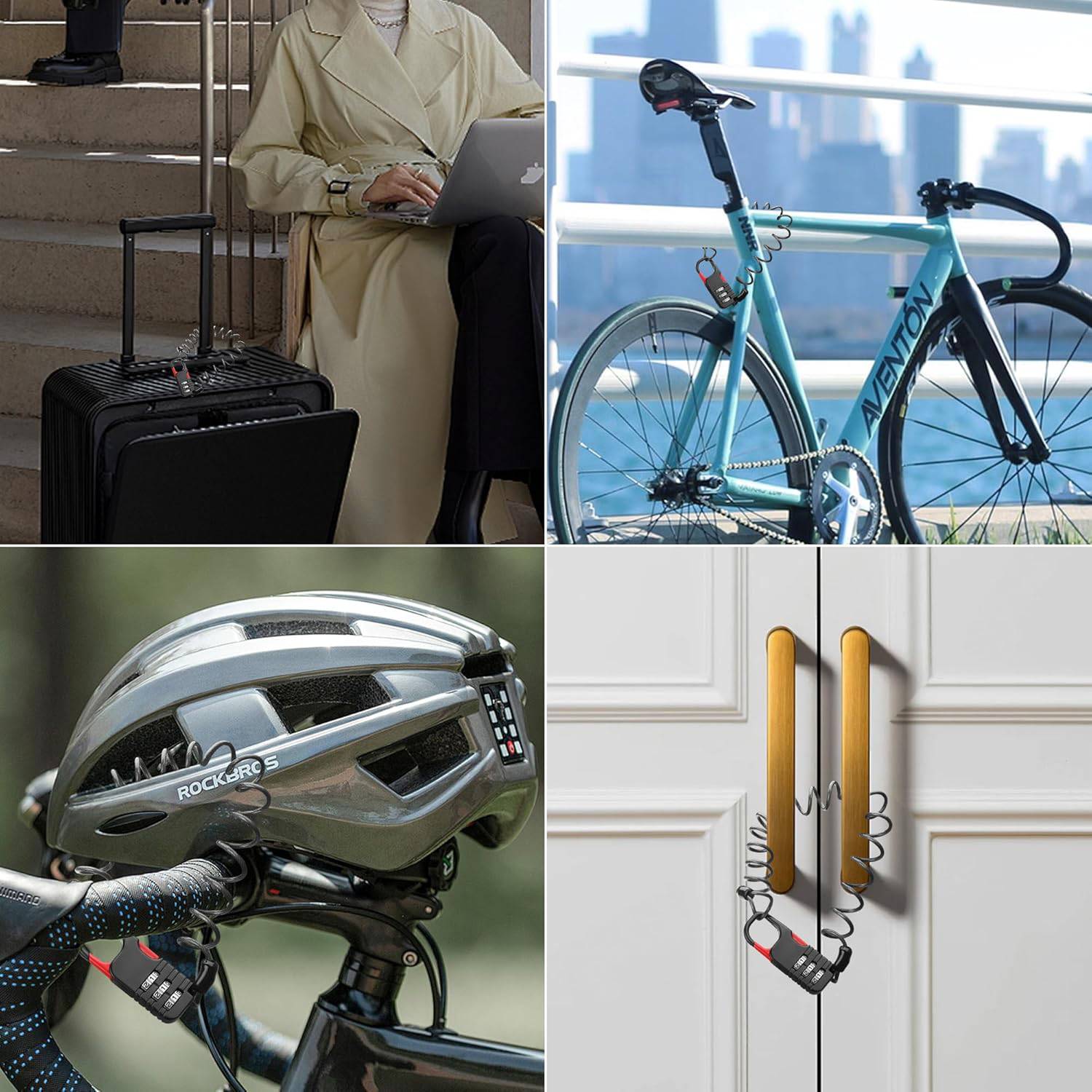 Anti Theft Steel Cable Padlock 8
