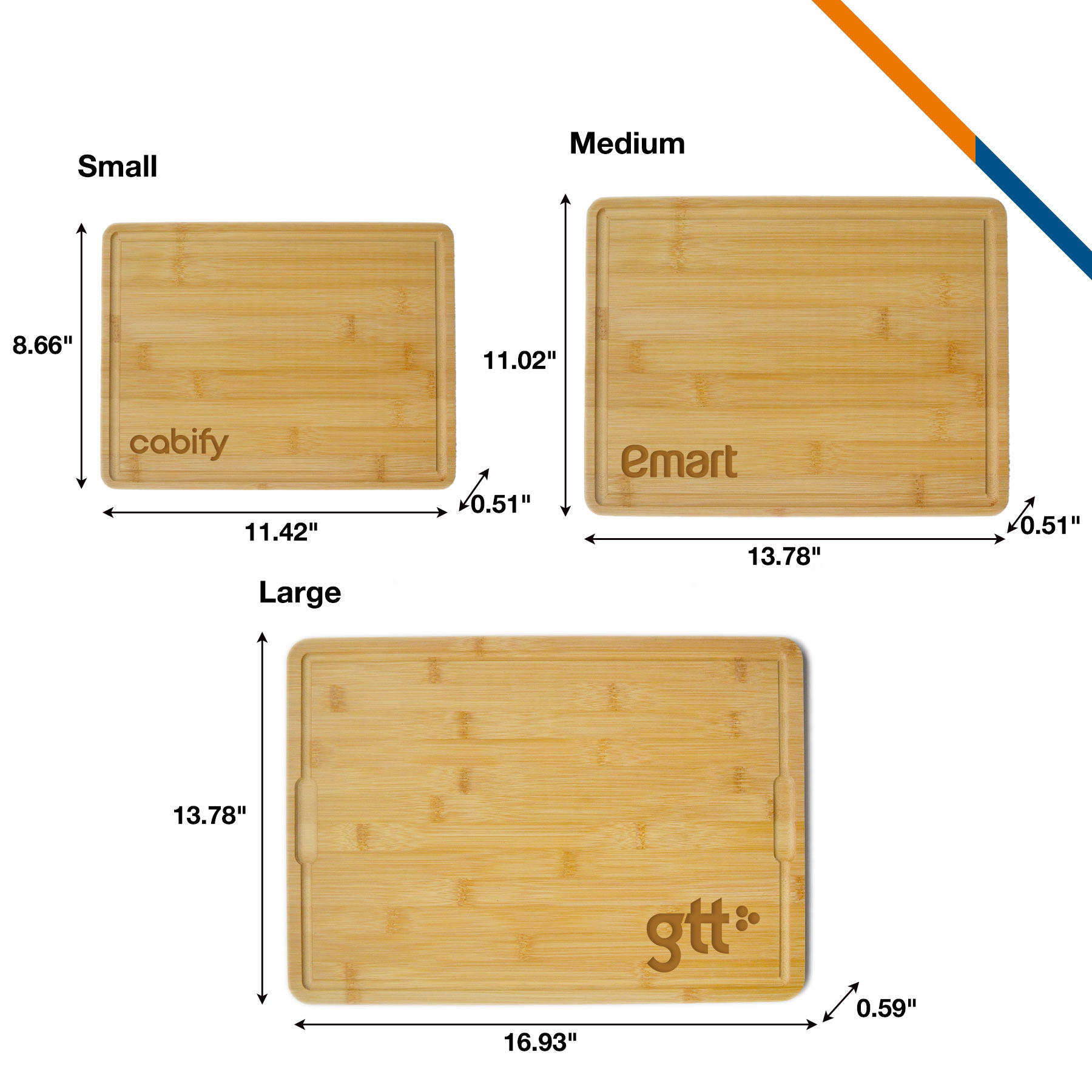 Mobley Bamboo Square Cutting Board 3