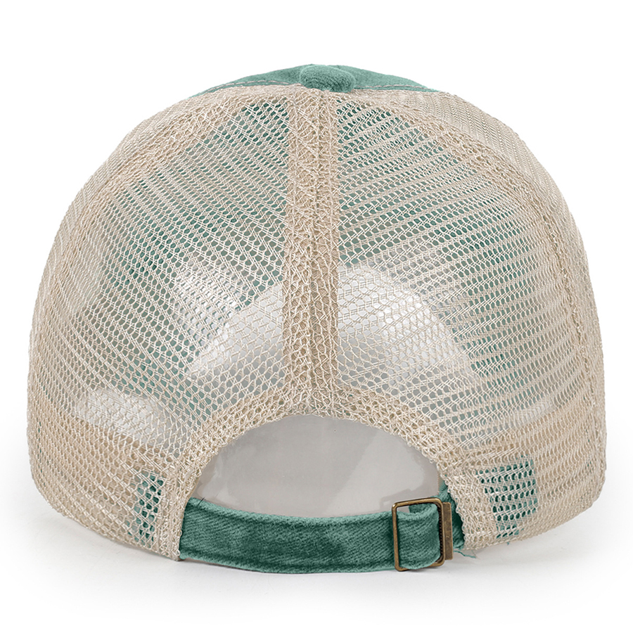 Stock 2-Tone Washed Cotton 6-Panel Trucker Cap 15