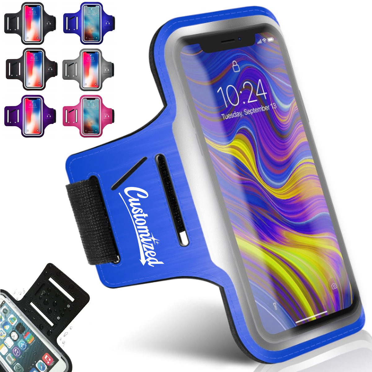 Adjustable Sports Armband Phone Holder W/ Touchscreen Window 4