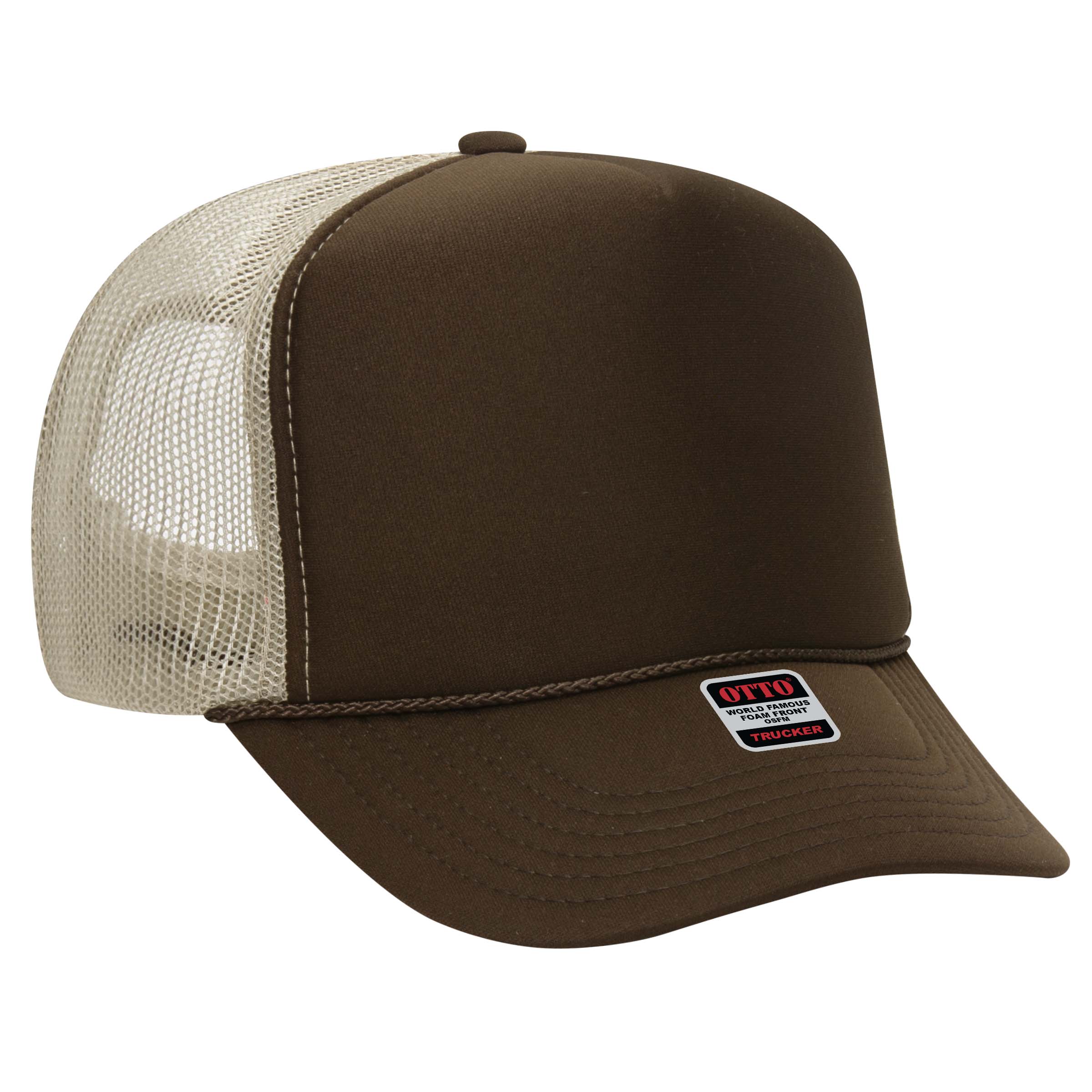 OTTO CAP® 5 Panel High Crown Mesh Back Trucker Hat 44