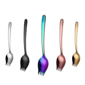 8.26 Inch Sturdy 2 IN 1 Salad Fork Spoon 7