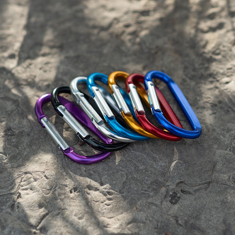 Aluminum D Ring Carabiners Spring Clips Hook 10