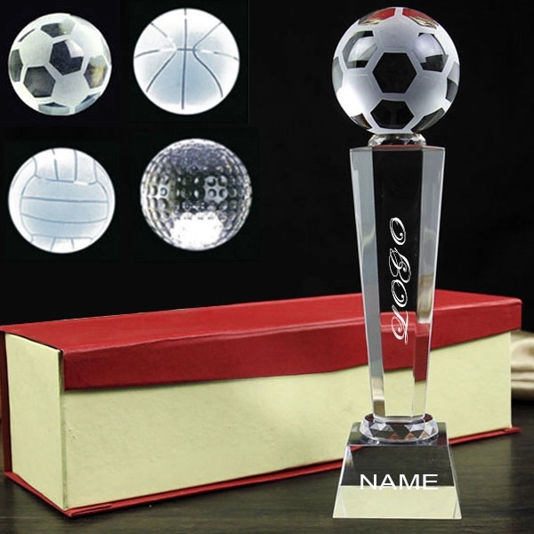 Crystal Soccer Ball Trophy Award 6
