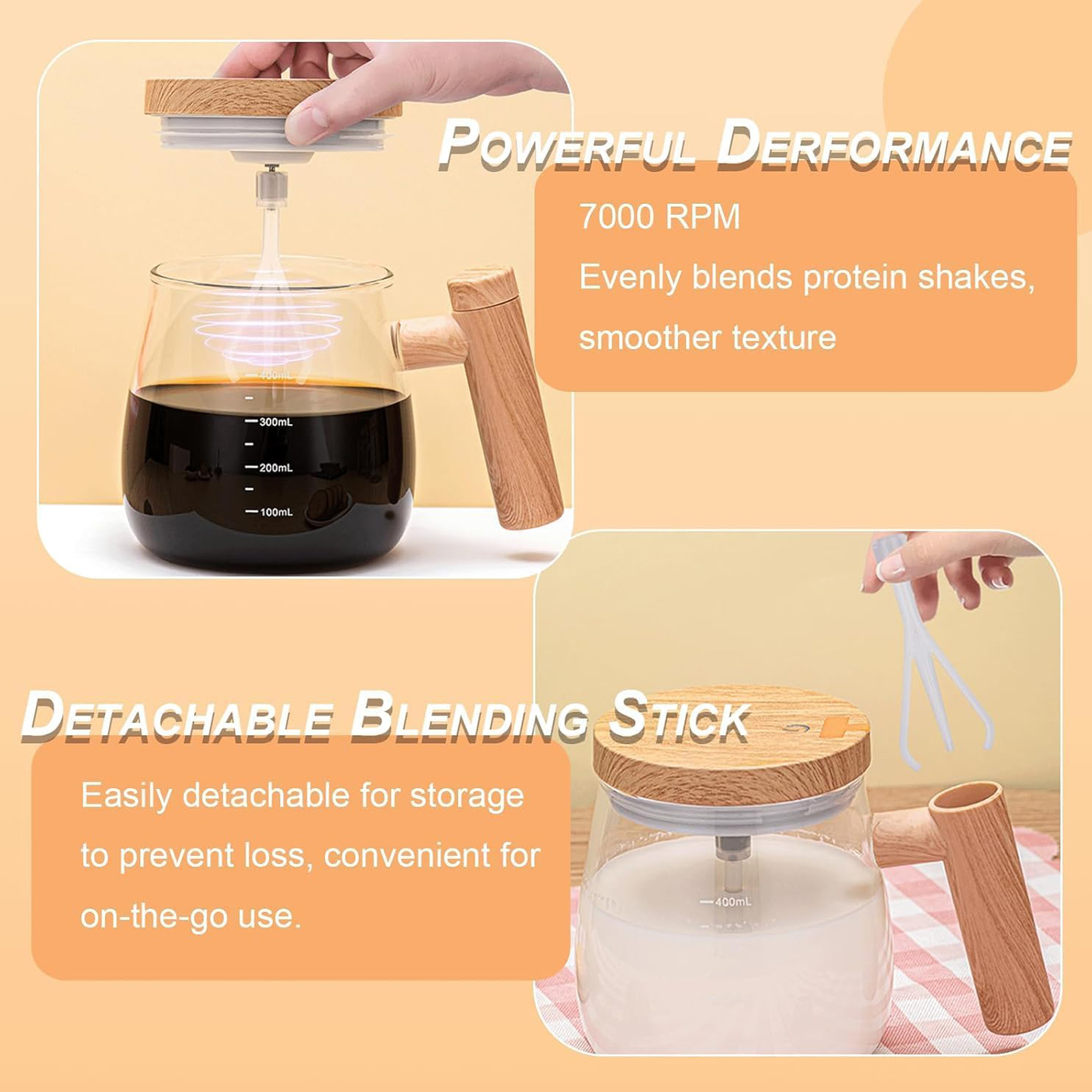 Self Stirring Heated Coffee Mug with Lid 5