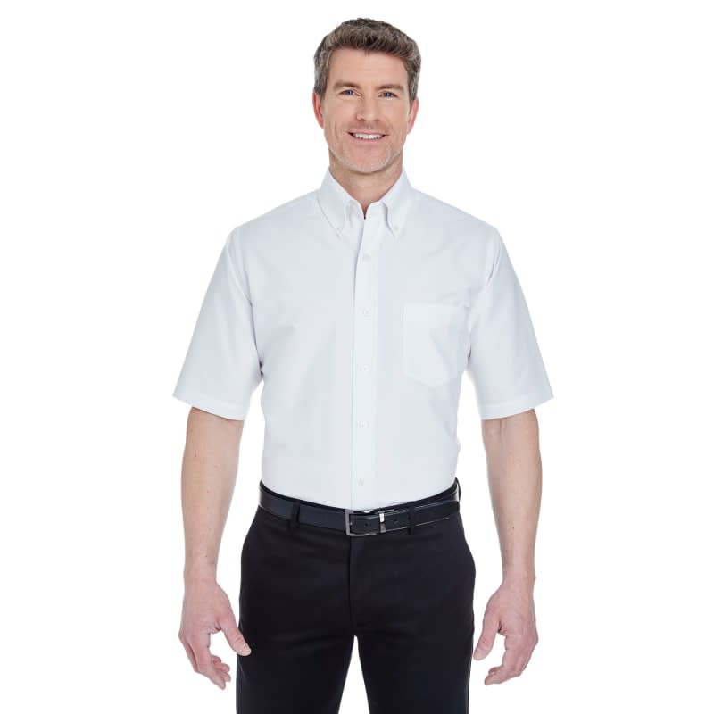 UltraClub Men's Tall Classic Wrinkle-Resistant Short-Sleeve Oxford 2