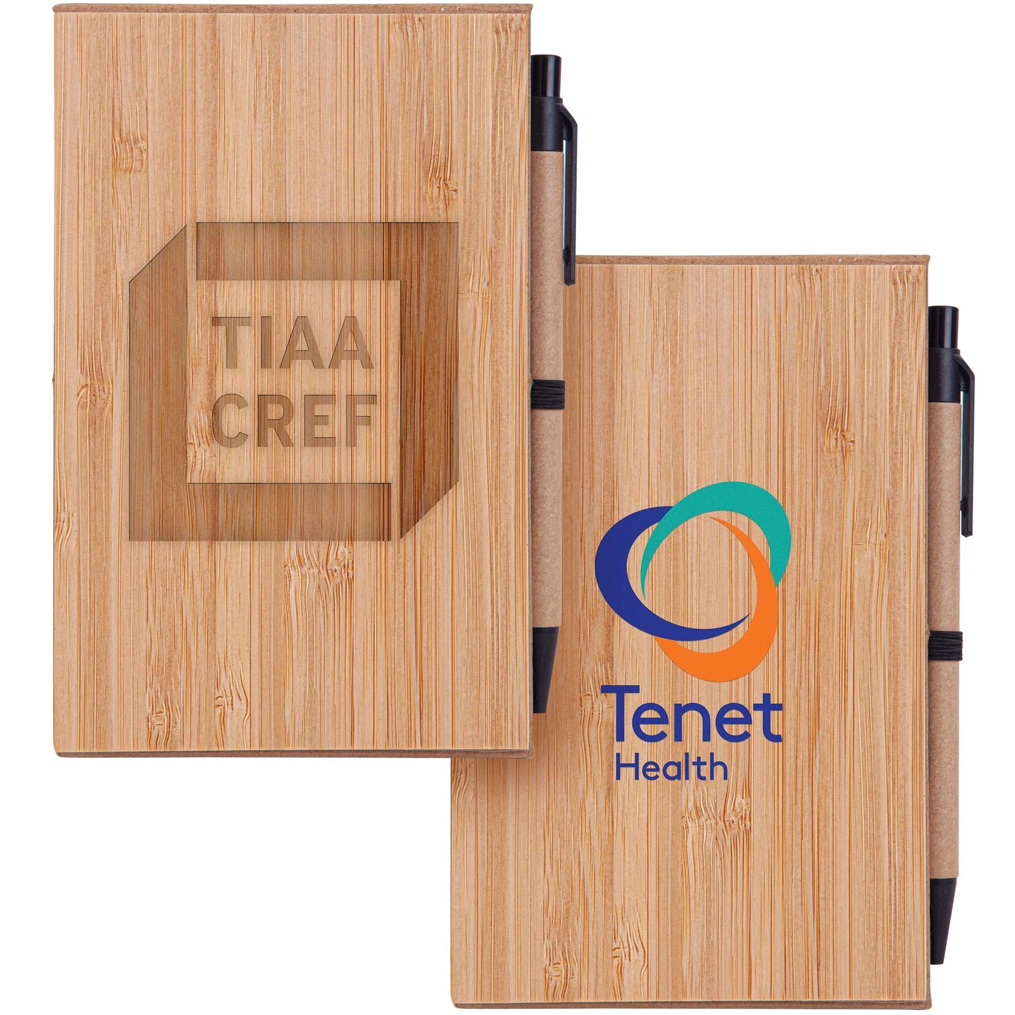 4x6 Bamboo Phone Holder Notepad & Pen Set with Sticky Notes 4