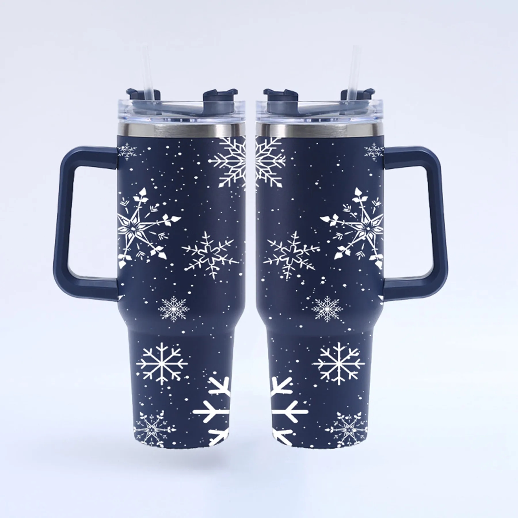 40 Oz. Christmas Theme Vacuum Tumbler with Lid and Straw 8