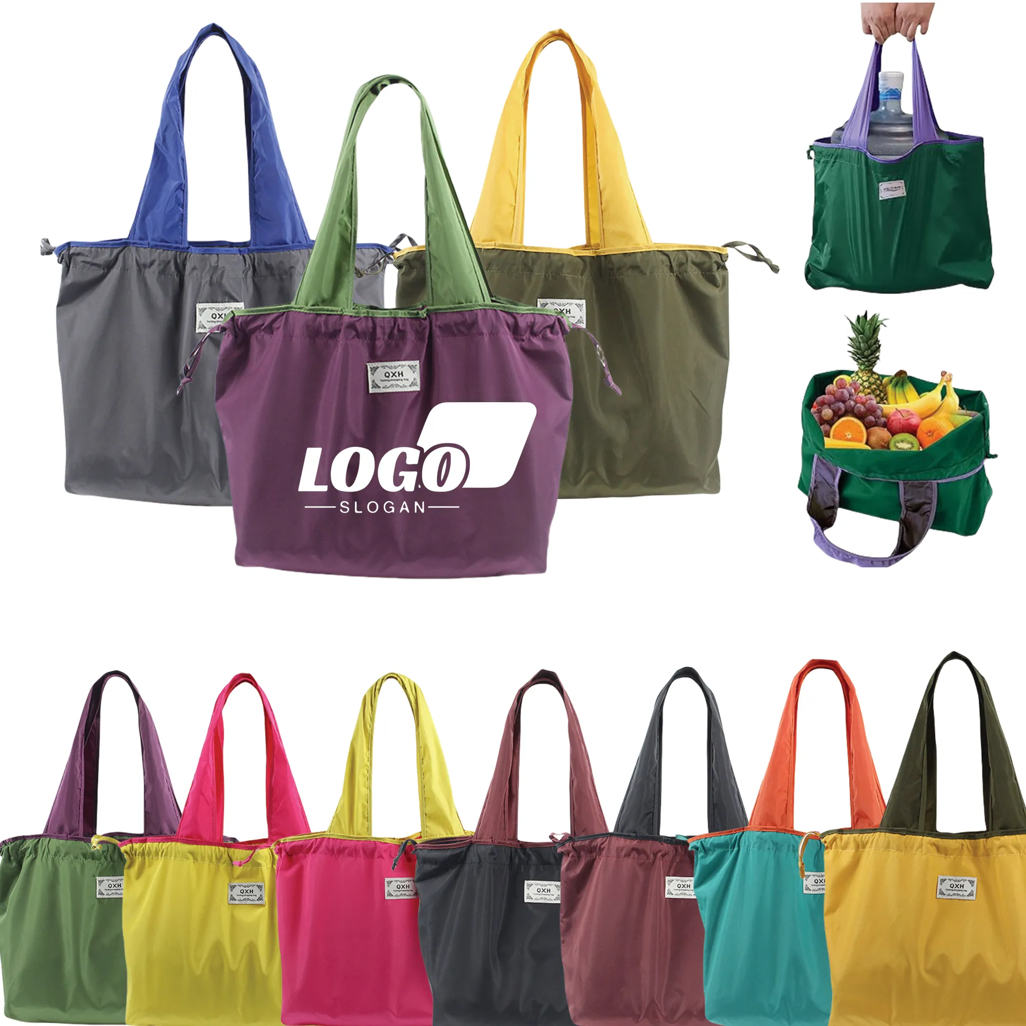 Oxford Cloth Portable Folding Shopping Bag