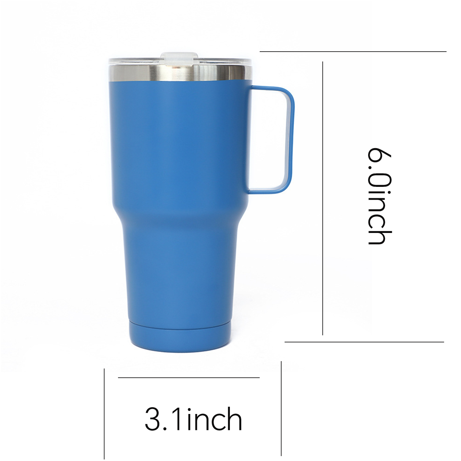 20/30oz Double Wall Stainless Steel Tumbler w/ Handle 6