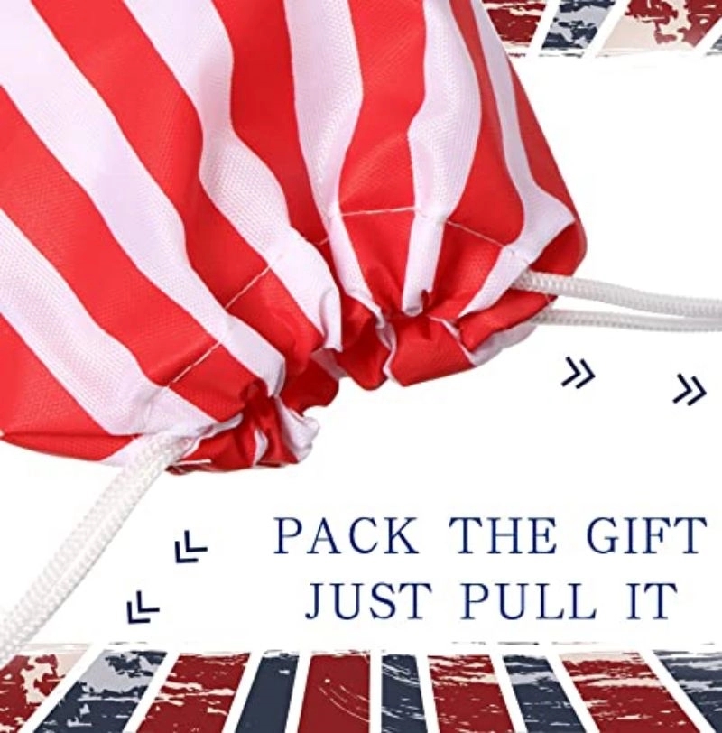 Us Flag Drawstring Gift Treat Bag 4