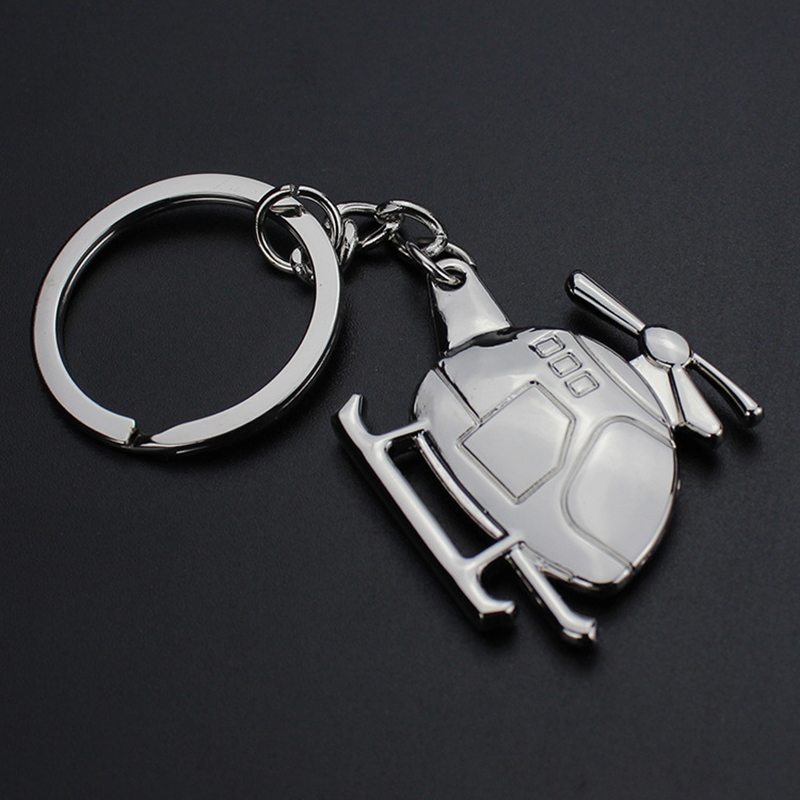 Mini Helicopter Metal Keychain 8