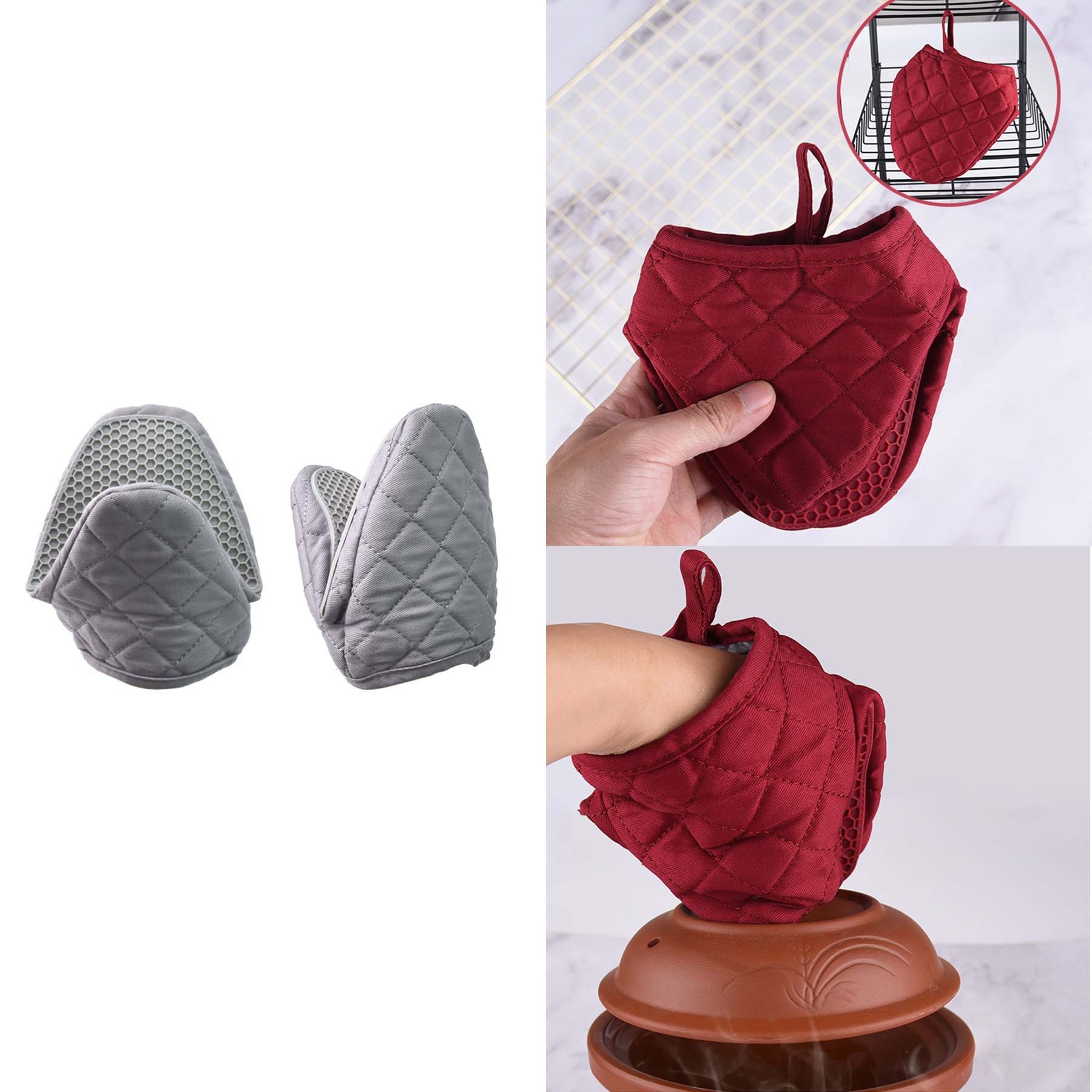 Add Cotton Silicone Heat-Insulating Gloves 2