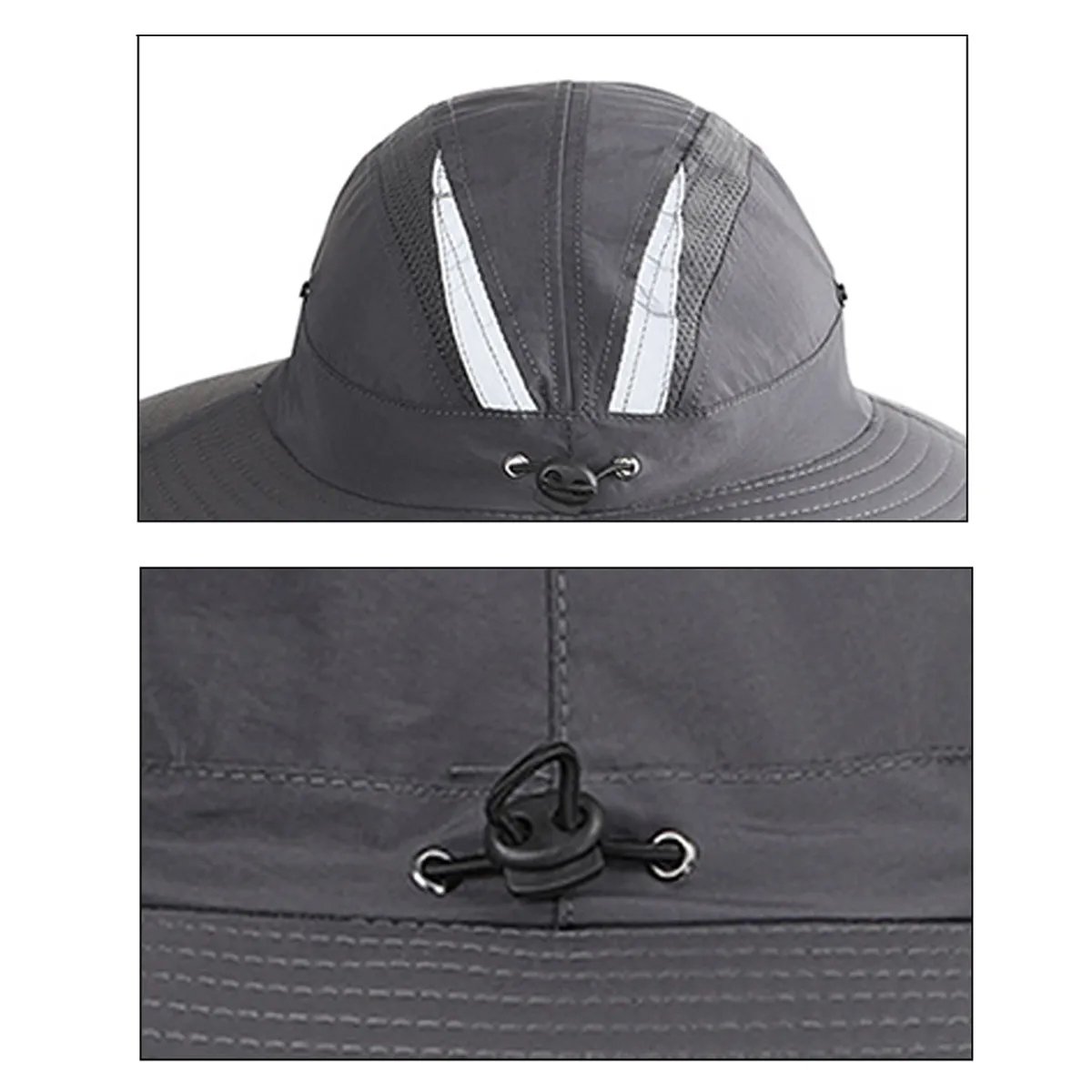 Solar Powered Cooling Boonie Hat With Fan And Wide Brim 3
