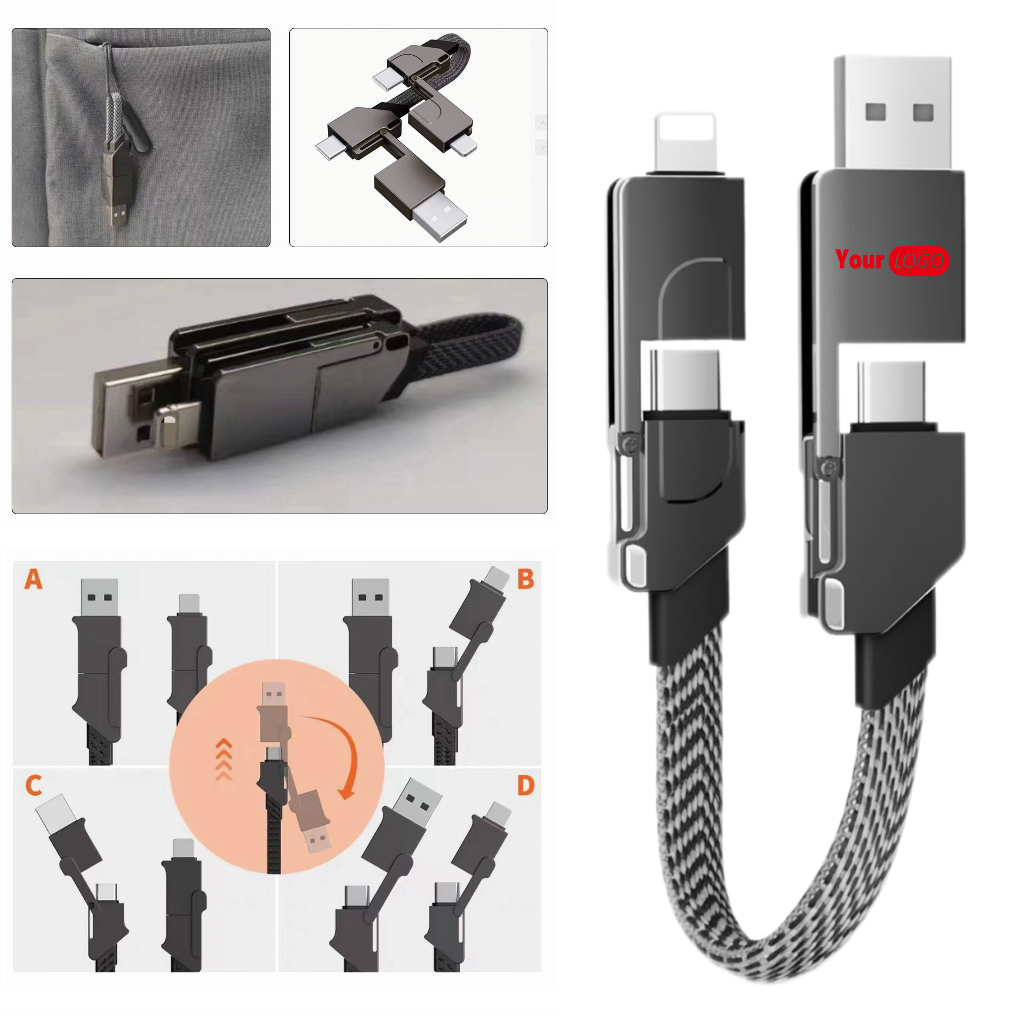 60W 6-in-1 Rapid Recharge Cable 2