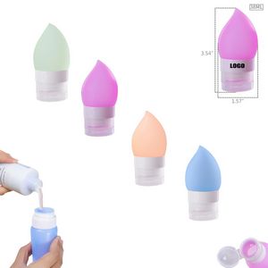 38ml Silicone Water Drop Travel Bottle With Flip Up Lid 12