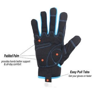 Microfiber Foam Padded Palm Touch Screen Safety Work Gloves 2