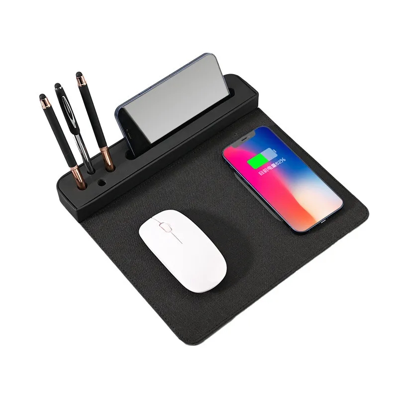 Fast Wireless Charger Mousepad With Pen Holder 4