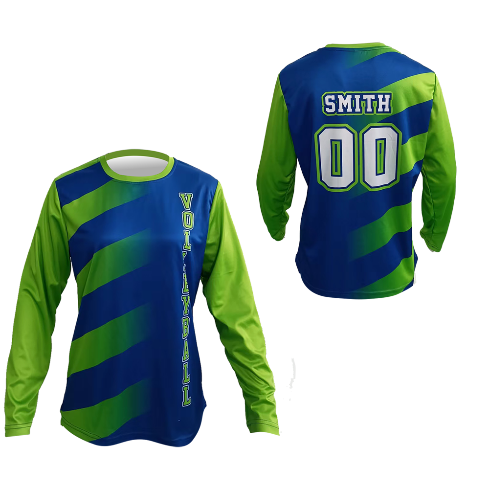 Women's Long Sleeve Pinhole Mesh Volleyball Jersey 2