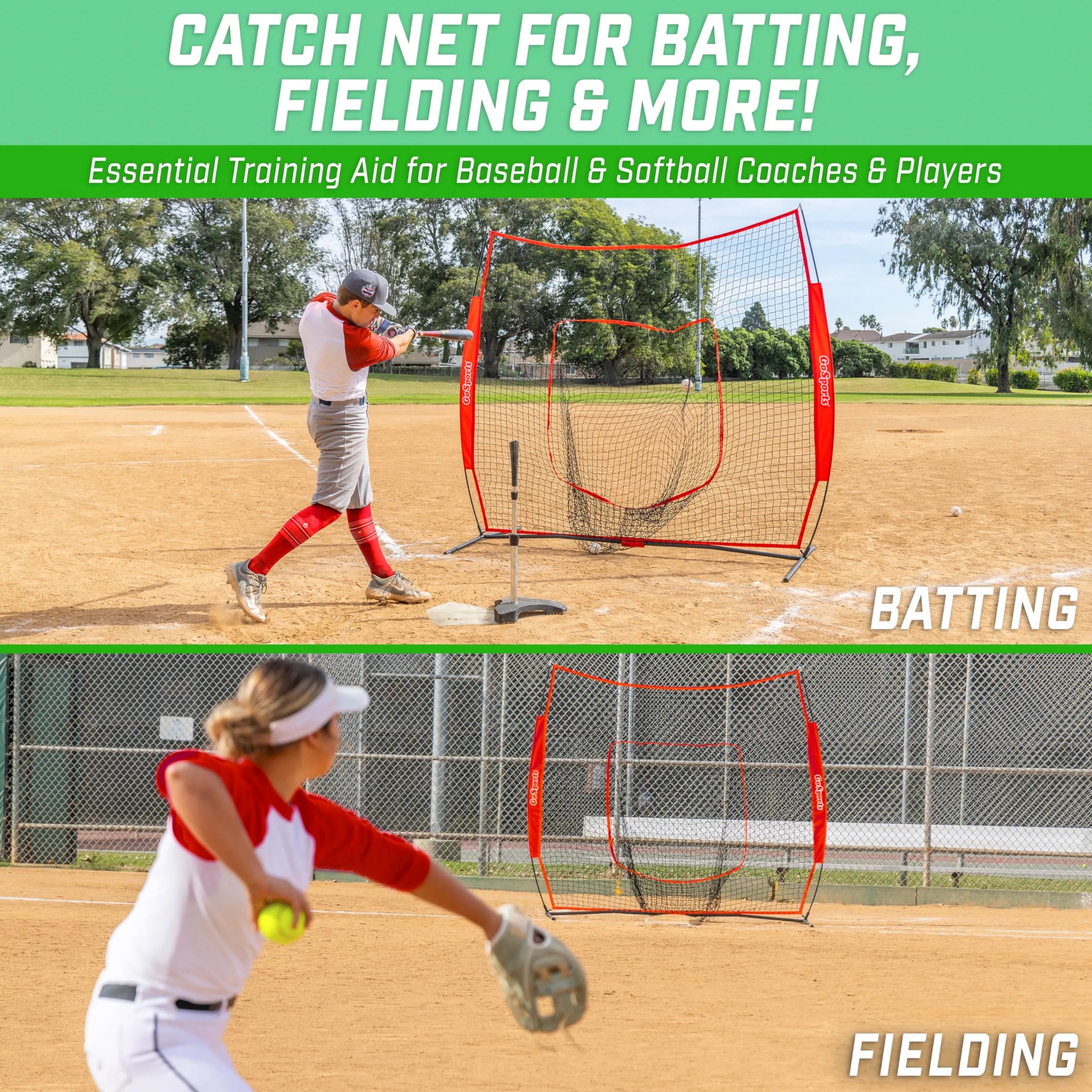 7' x 7' Baseball & Softball Practice Hitting & Pitching 3