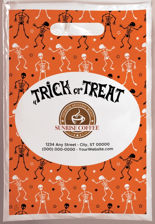 Halloween Scatter Design 2 Plastic Bag (9" x 13")