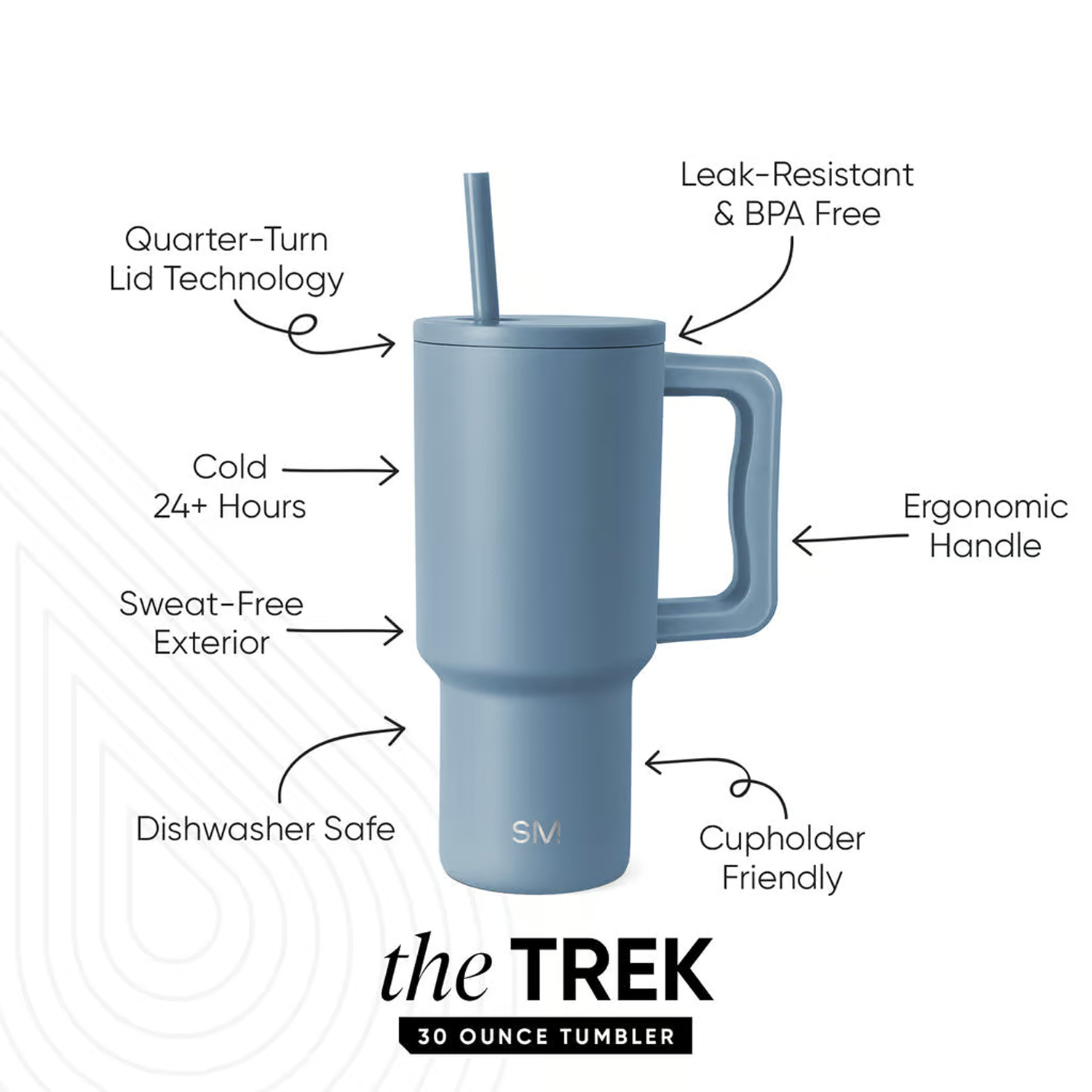 30 oz Simple Modern® Stainless Steel Doube-Walled Insulated Trek Tumbler 1
