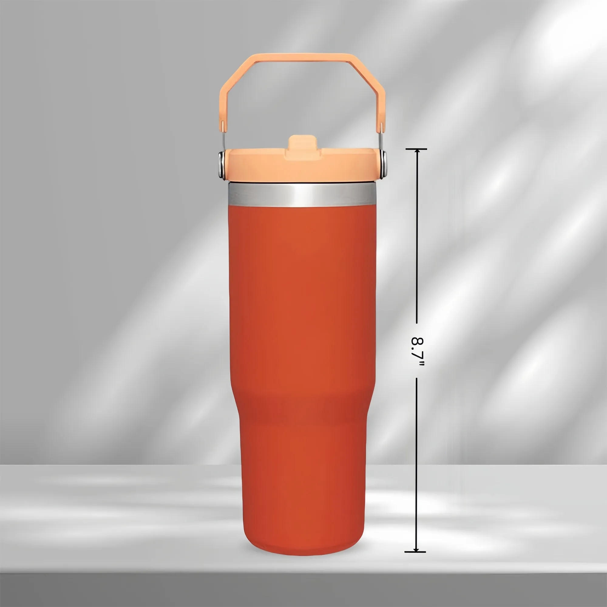 Large Stainless Steel Insulated Travel Mug With Straw 2