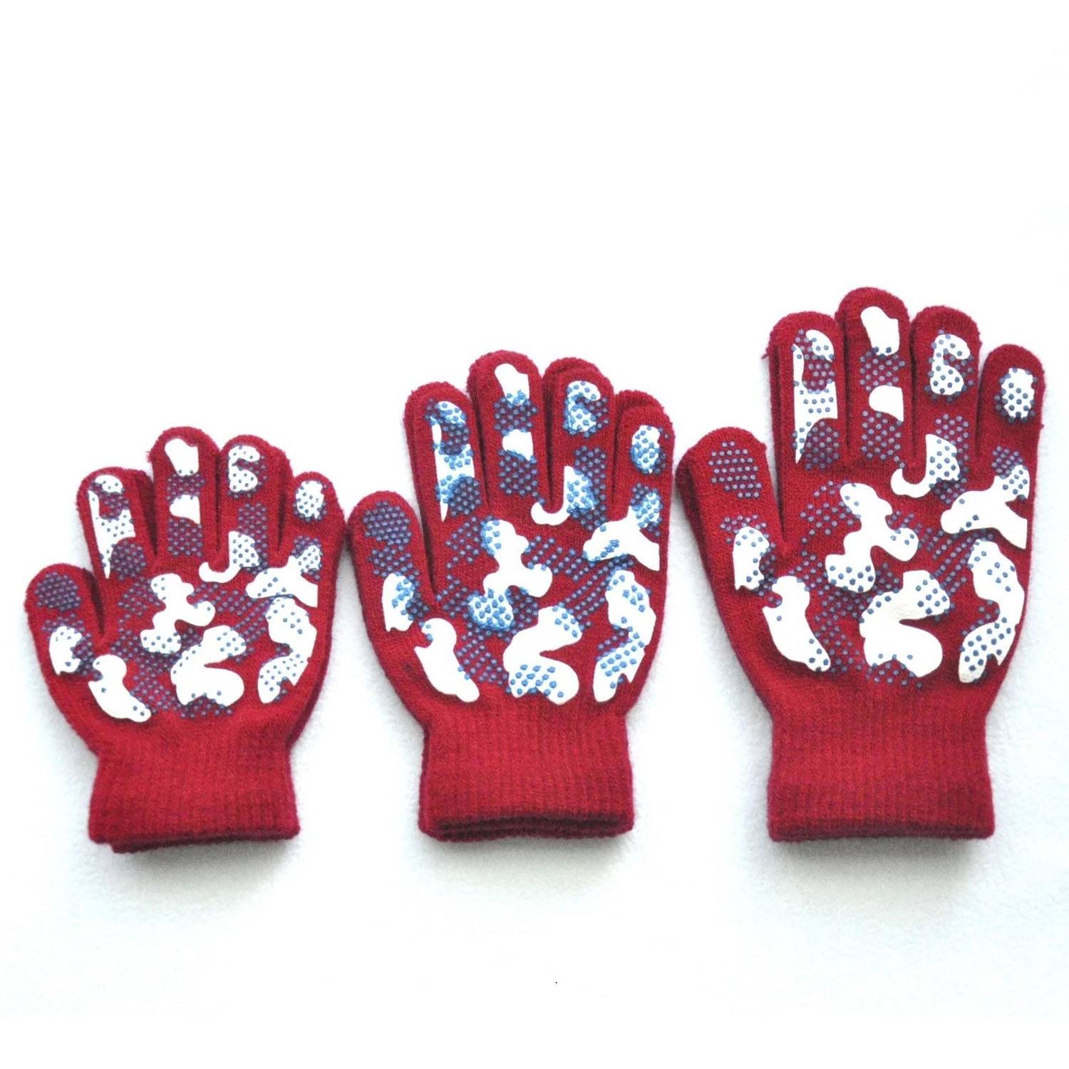 Polyester Kids Winter Warm Thick Plush Gloves 3