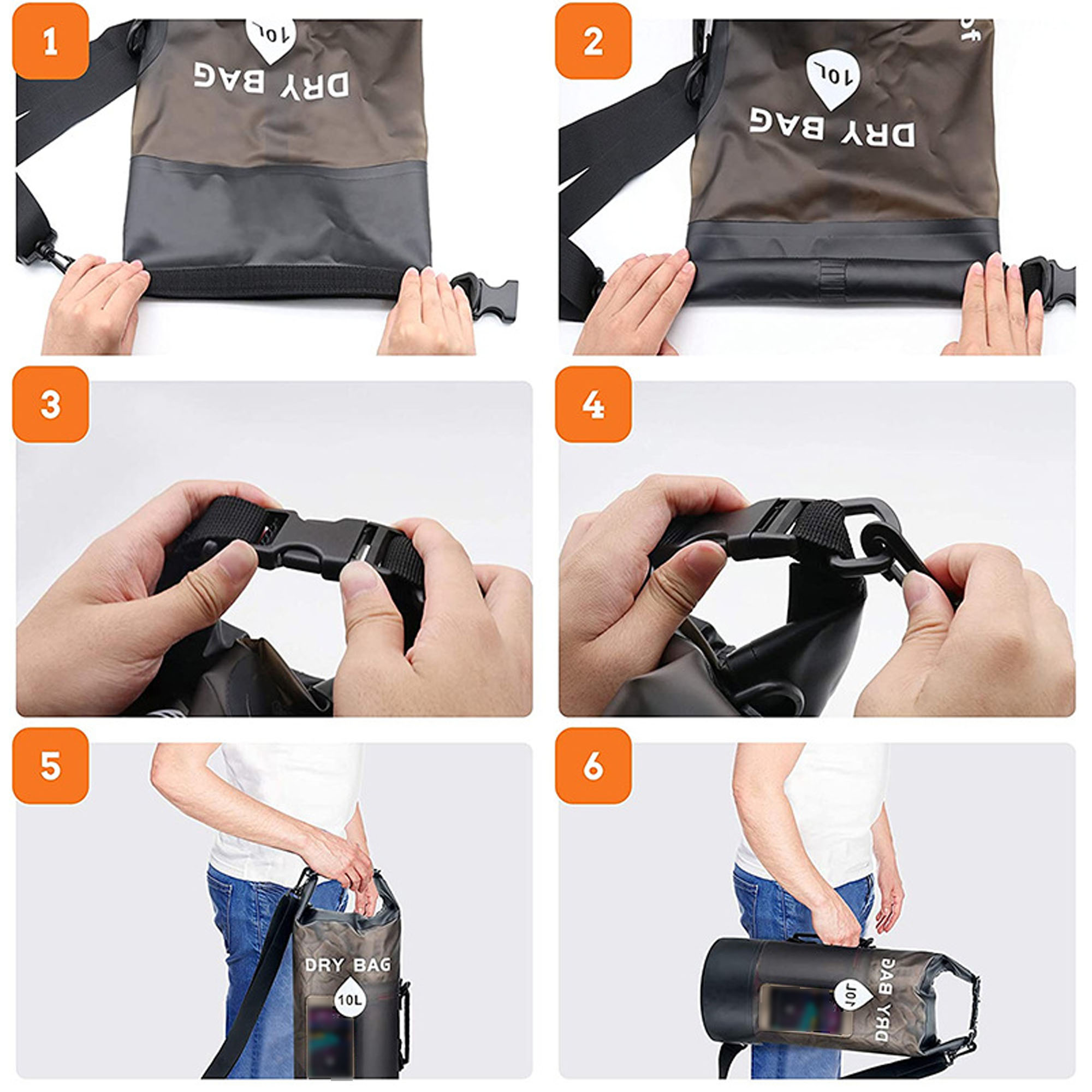 10L Dry Bag With Adjustable Strap 2