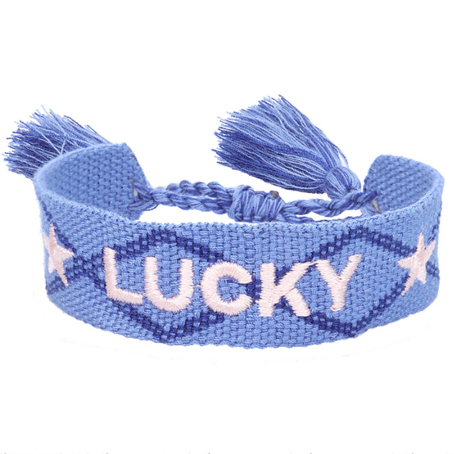Handmade Embroidered Tassel Adjustable Bracelet 10