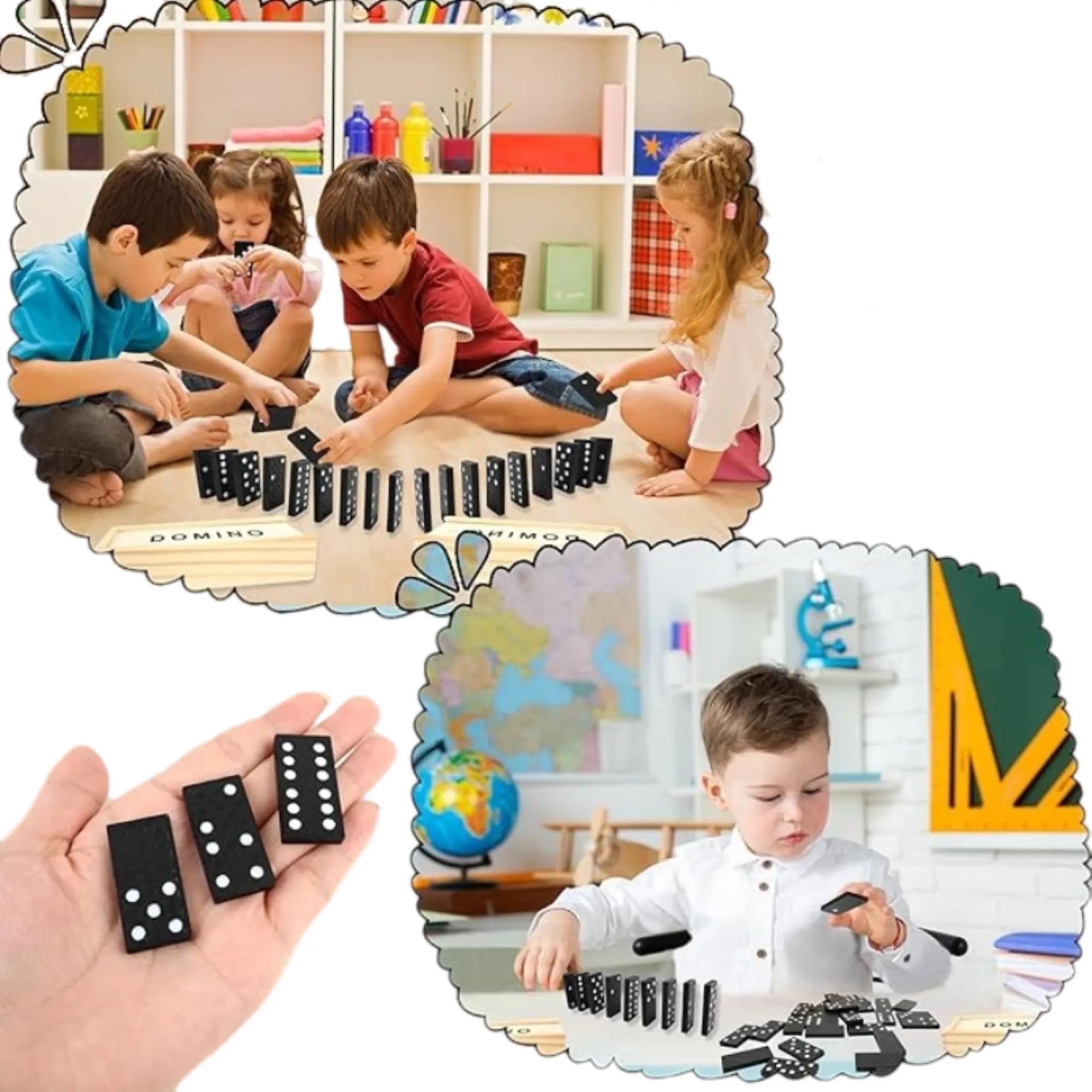 28-Piece Wooden Box Set Of Dominos 2