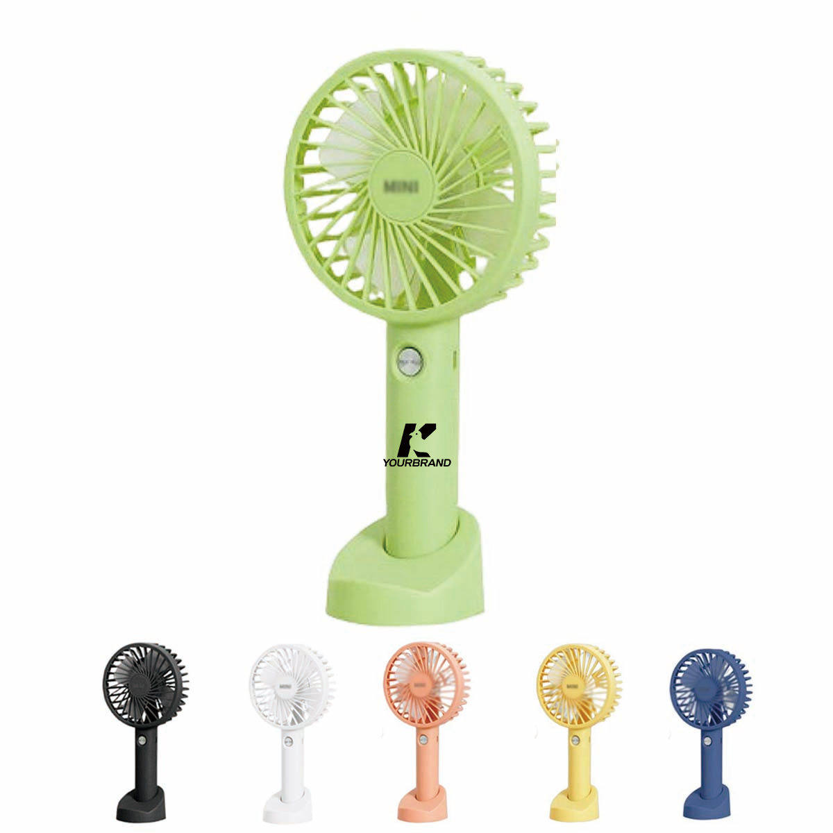 Portable 3-speed Travel Office Gifts Handheld Fan with Base 4