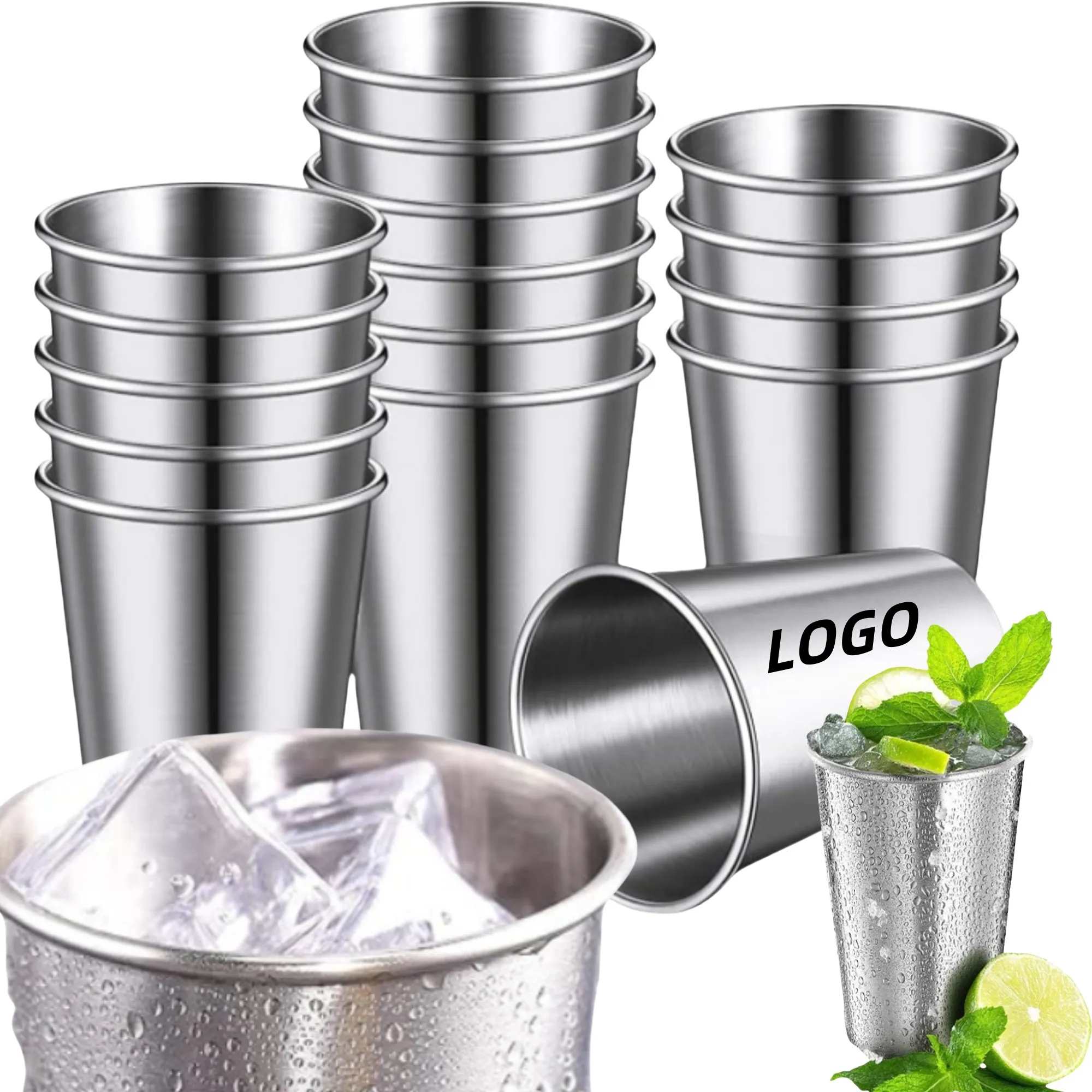 16oz Stainless Steel Pint Cups 4