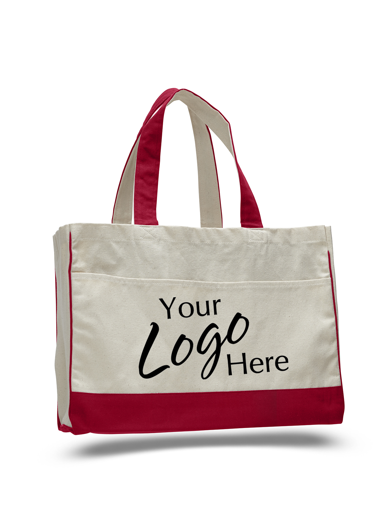Canvas Standard Tote Bag 17" W x 13" H with 5" Gusset, custom tote bag with logo imprint 16