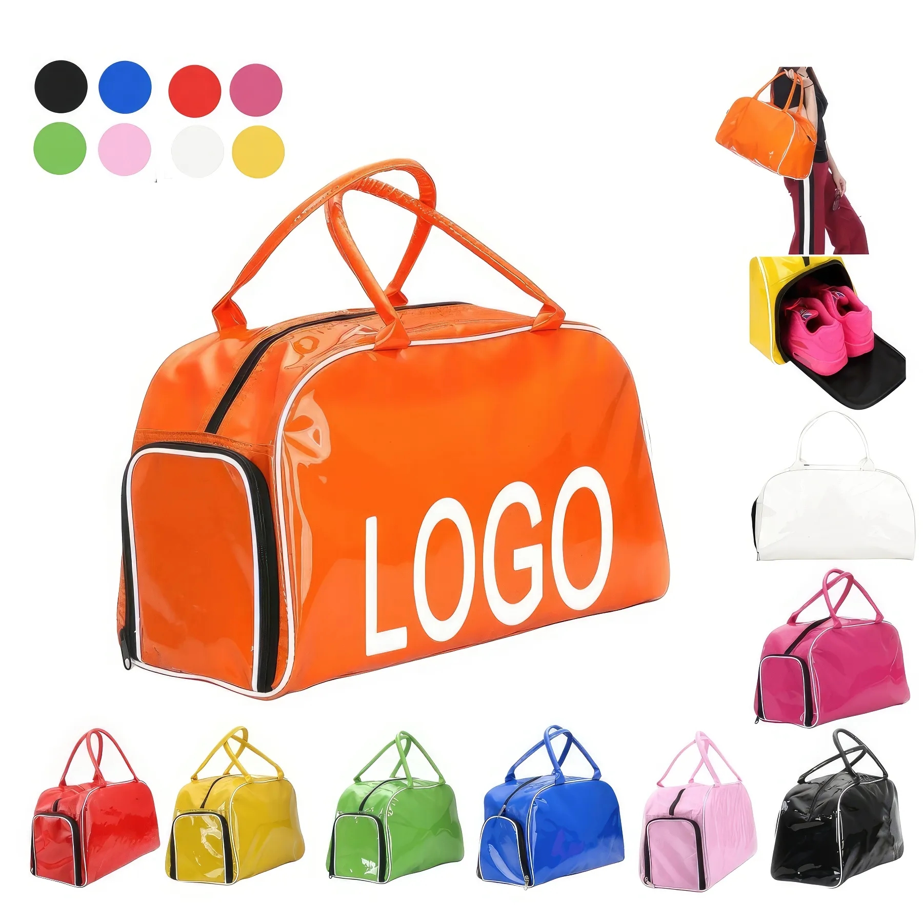 PU Travel Sports Tote Handbag & Yoga Weekender Duffel Bag 1