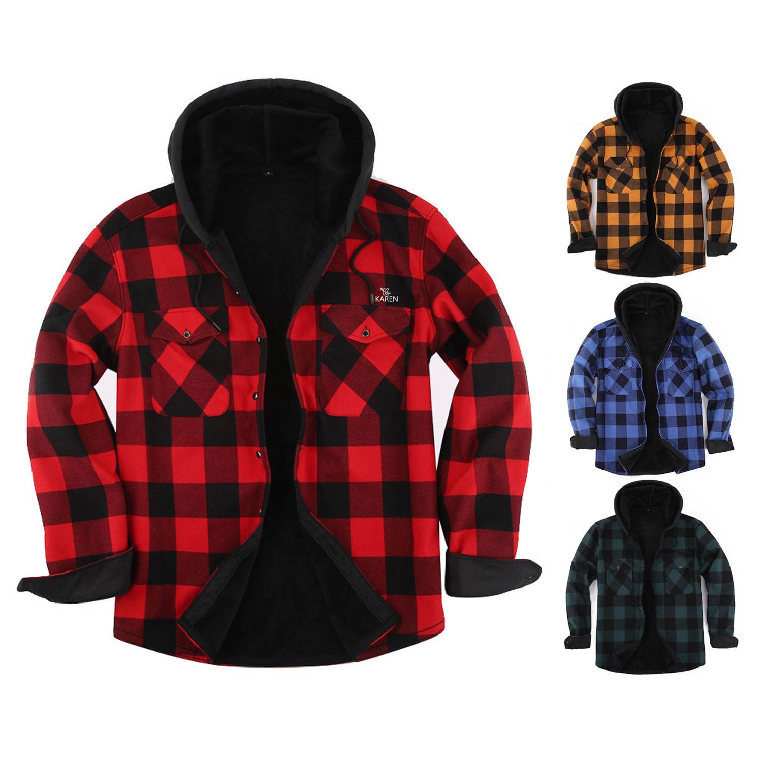 Casual Padded Warm Plaid Jacket 9