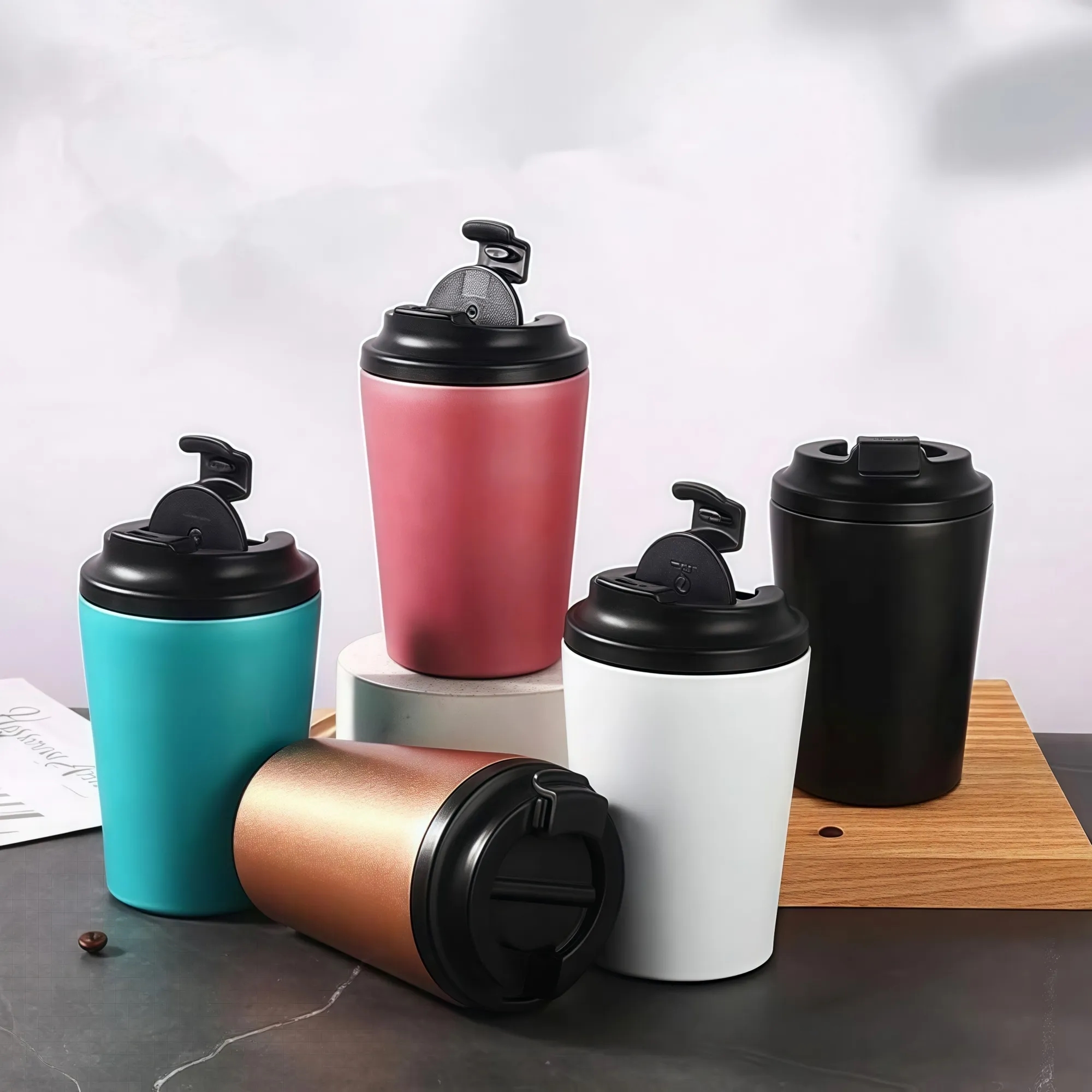 12oz Insulated 304 Stainless Steel Tumbler Cup with Lid 2