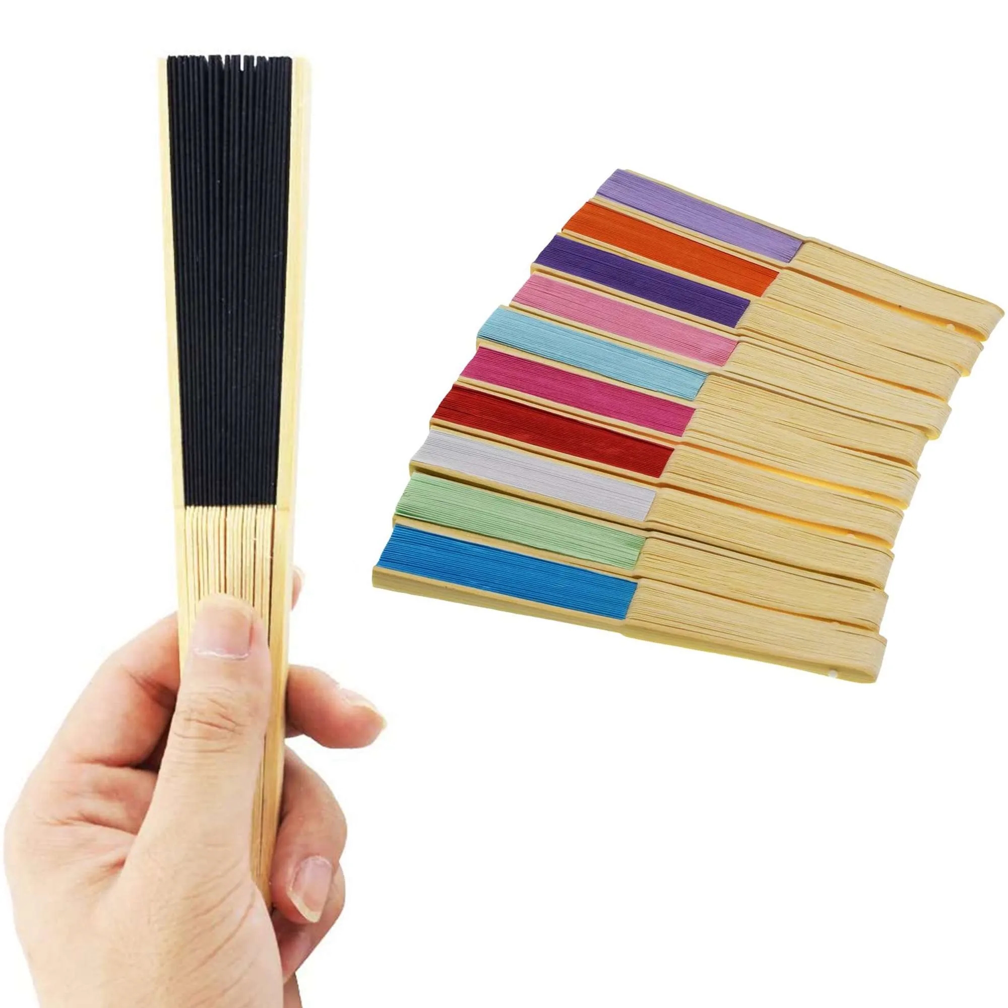 Handheld Folding Paper Bamboo Fan 5