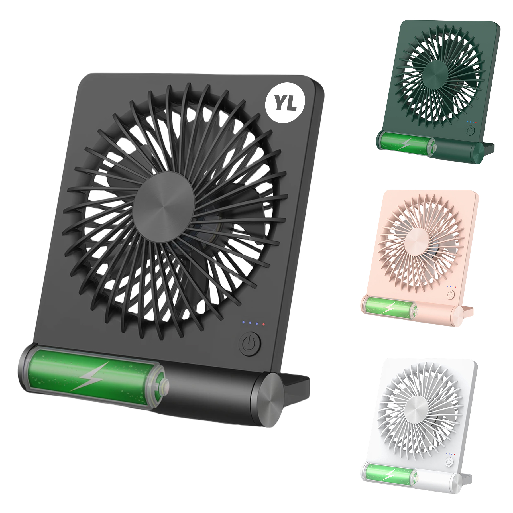 Adjustable Mini Fan - Long-Lasting 2000mAh Power 1