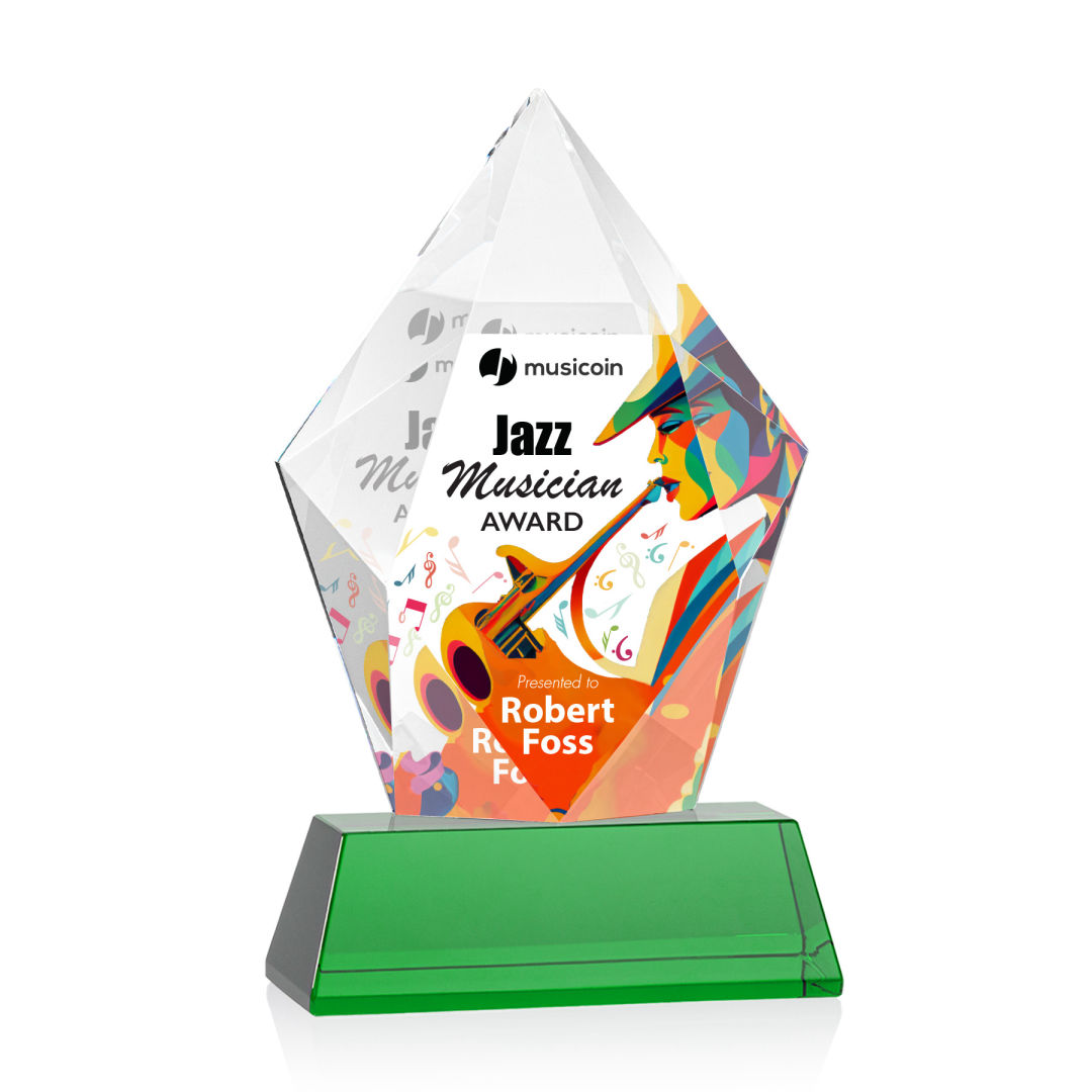 Devron VividPrint™ Award on Base - Green 2