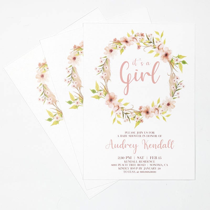 Custom Full Color 5 X 7 Inch Invitation Cards 149
